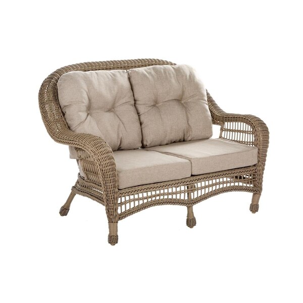 W Unlimited Outdoor Garden Saturn Collection Light Brown Patio Loveseat Chair SW1308-LS - main